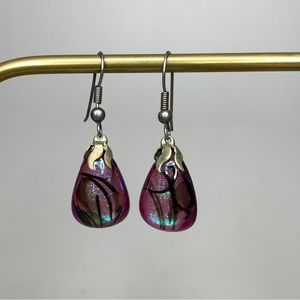 Hand blown glass earrings